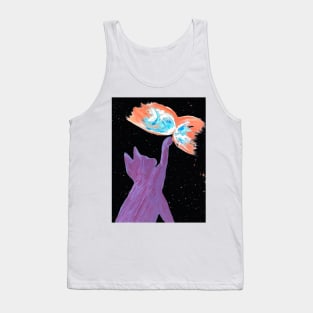 Cat and Butterfly Nebula Tank Top